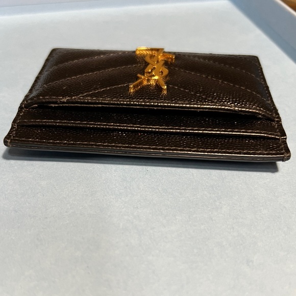 YSL | Saint Laurent Card Case | YSL Wallet Accessory | Designer Leather Wallet - Picture 8 of 12